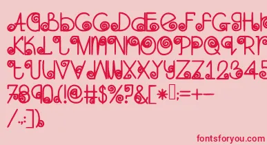 Skinnynavigator font – Red Fonts On Pink Background