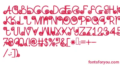 Skinnynavigator font – Red Fonts On White Background