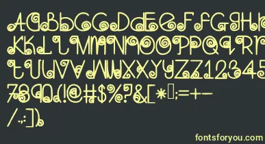 Skinnynavigator font – Yellow Fonts On Black Background