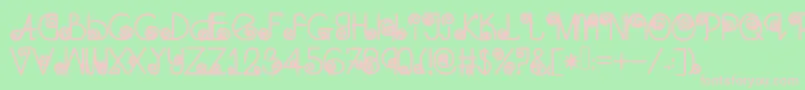 Skinnynavigator Font – Pink Fonts on Green Background