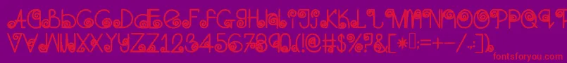 Skinnynavigator Font – Red Fonts on Purple Background