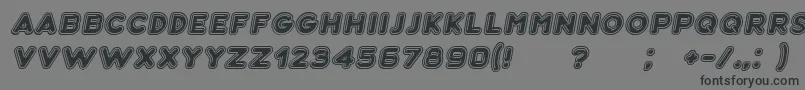 Bubble3DItalic Font – Black Fonts on Gray Background