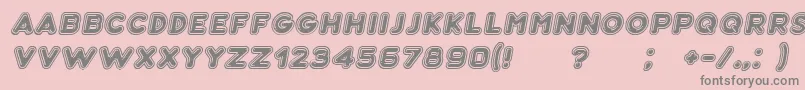 Bubble3DItalic Font – Gray Fonts on Pink Background