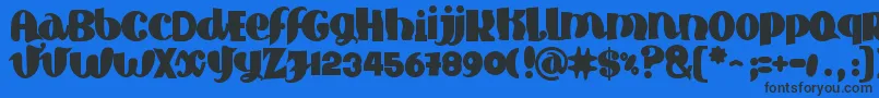 Silure Font – Black Fonts on Blue Background