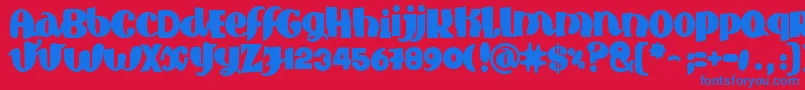 Silure Font – Blue Fonts on Red Background