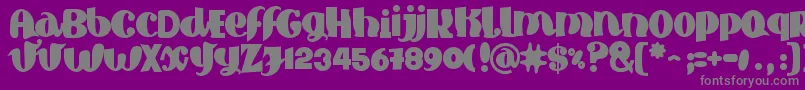 フォントSilure – 紫の背景に灰色の文字