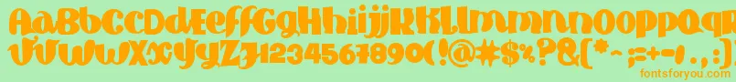 Silure Font – Orange Fonts on Green Background