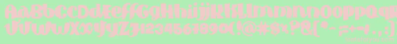 Silure Font – Pink Fonts on Green Background