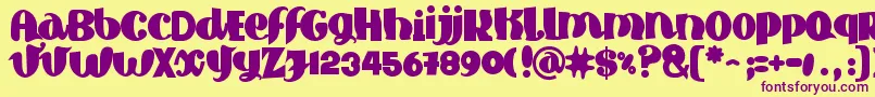 Silure Font – Purple Fonts on Yellow Background