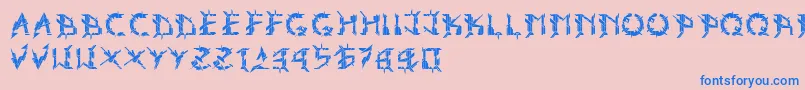 Ark Font – Blue Fonts on Pink Background