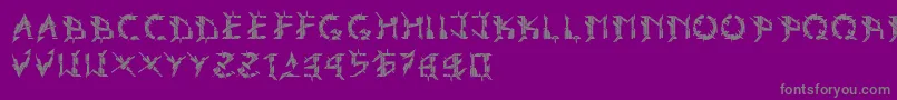 フォントArk – 紫の背景に灰色の文字