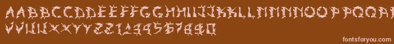 Ark Font – Pink Fonts on Brown Background