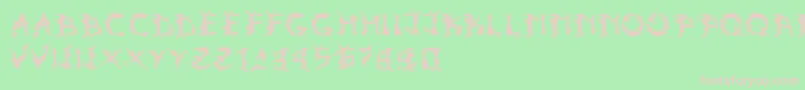 Ark Font – Pink Fonts on Green Background