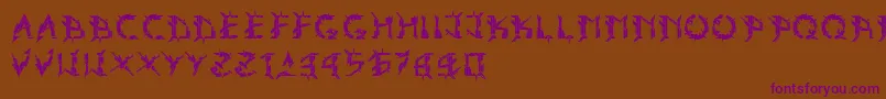 Ark Font – Purple Fonts on Brown Background