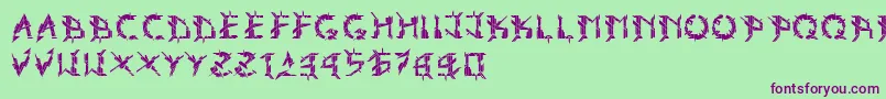 Ark Font – Purple Fonts on Green Background