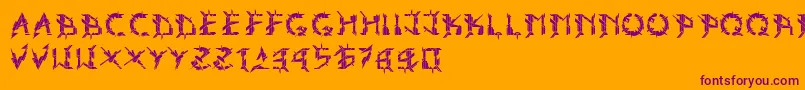 Ark Font – Purple Fonts on Orange Background