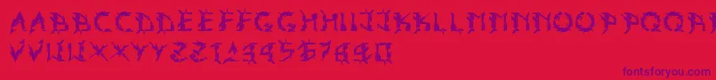 Ark Font – Purple Fonts on Red Background