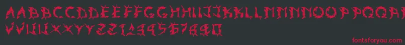Ark Font – Red Fonts on Black Background