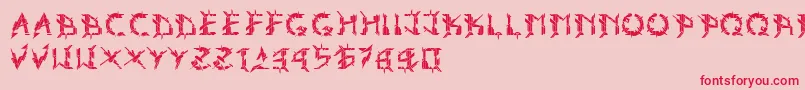 Ark Font – Red Fonts on Pink Background