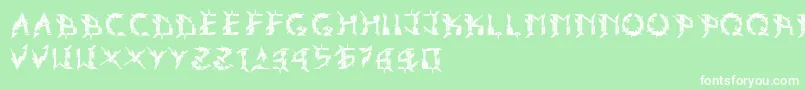 Ark Font – White Fonts on Green Background