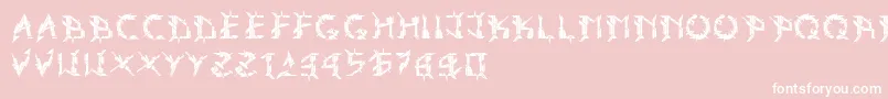 Ark Font – White Fonts on Pink Background