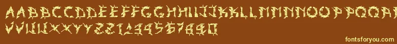 Ark Font – Yellow Fonts on Brown Background