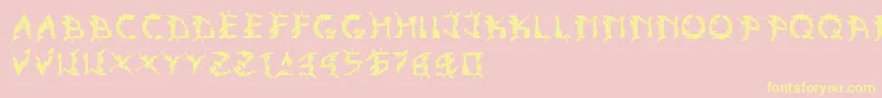 Ark Font – Yellow Fonts on Pink Background