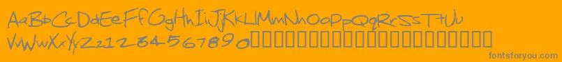 フォントJenkinsKeepinItReal – オレンジの背景に灰色の文字