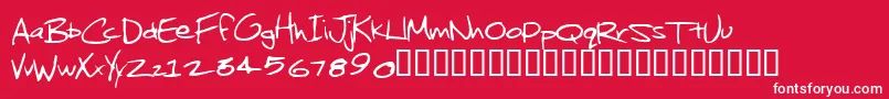 JenkinsKeepinItReal Font – White Fonts on Red Background