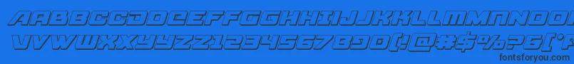 Aircruiser3Dital-fontti – mustat fontit sinisellä taustalla