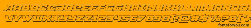 Aircruiser3Dital Font – Black Fonts on Orange Background