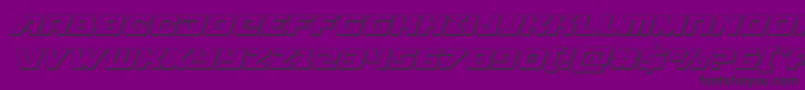 Aircruiser3Dital Font – Black Fonts on Purple Background