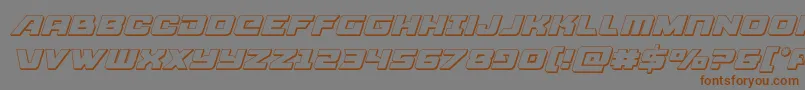 Aircruiser3Dital Font – Brown Fonts on Gray Background