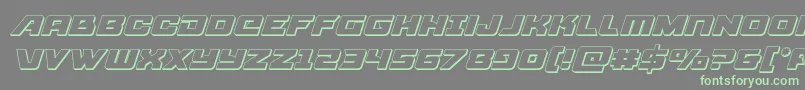Aircruiser3Dital Font – Green Fonts on Gray Background