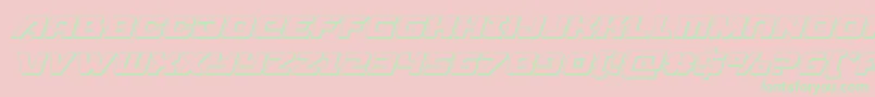 Aircruiser3Dital Font – Green Fonts on Pink Background