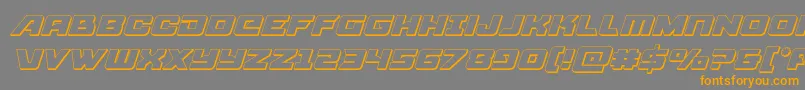 Aircruiser3Dital Font – Orange Fonts on Gray Background