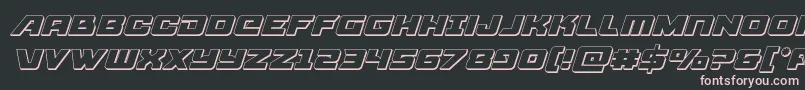 Aircruiser3Dital Font – Pink Fonts on Black Background