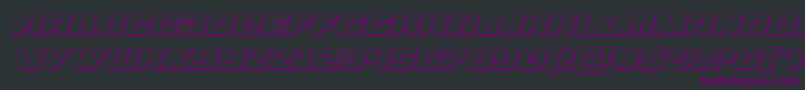 Aircruiser3Dital Font – Purple Fonts on Black Background