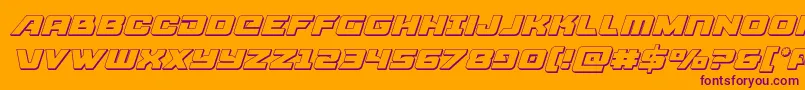 Aircruiser3Dital Font – Purple Fonts on Orange Background