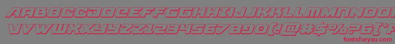 Aircruiser3Dital Font – Red Fonts on Gray Background