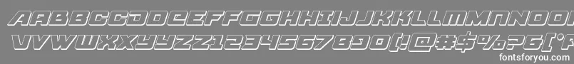 Aircruiser3Dital Font – White Fonts on Gray Background