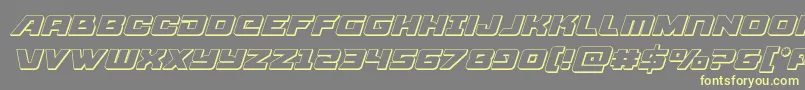 Aircruiser3Dital Font – Yellow Fonts on Gray Background