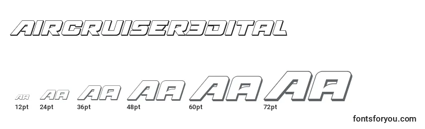Размеры шрифта Aircruiser3Dital