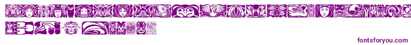 Jugendstilornamente-Schriftart – Violette Schriften
