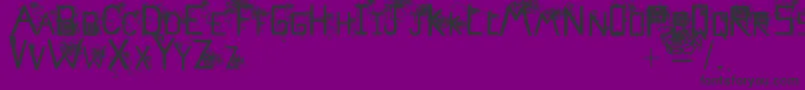 Flowerscube Font – Black Fonts on Purple Background