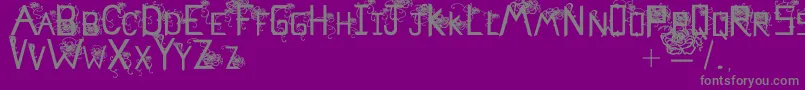 Flowerscube Font – Gray Fonts on Purple Background