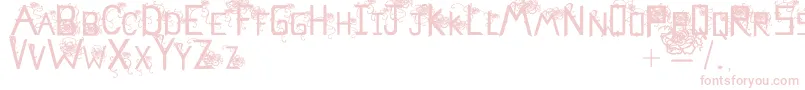 Flowerscube-Schriftart – Rosa Schriften auf weißem Hintergrund