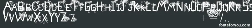 フォントFlowerscube – 黒い背景に白い文字