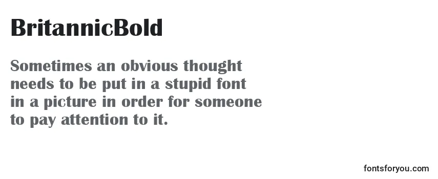 Review of the BritannicBold Font