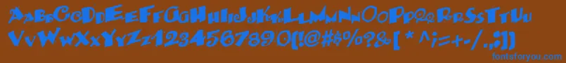 More about Backwater52RegularTtcon Font Backwater52RegularTtcon Font – Blue Fonts on Brown Background